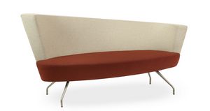 ELIPSE 2D, Modernes Sofa mit Beinen aus Metall und kreisförmigen Sitz