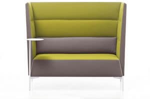 Kendo Sofa hoher Rückenlehne, Sofa ideal für Schalldämmung, mit hoher Rückenlehne