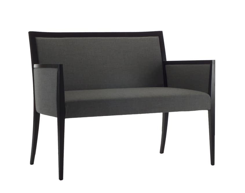 Moderne Sofa für Büros, gepolstert, in Massivholz | IDFdesign