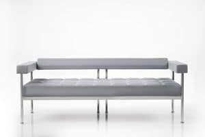 Qubiq 3p, 3-Sitzer-Sofa fr Bereiche, sichtbare Struktur warten