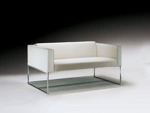 Square sofa, Sofa mit Vierkantrohr aus Stahl, für Wartezimmer
