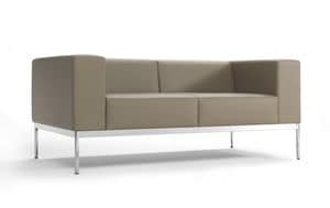 BB3 Sofa, Modernes Sofa mit Stahlbeinen, fr Hotels