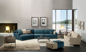 Cozy, Modulares Sofa mit geometrischen Volumen