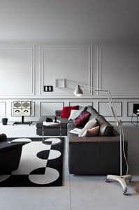 Family Plus, Sofa bedeckt in Leder, moderner Stil