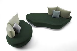 Isola, Modulares Sofa mit geschwungenen und abgerundeten Linien