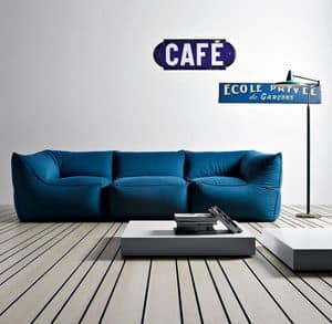 Limbo Sofa, Gestalten Sie Modulsofa in Polystyrol, ohne starre Struktur