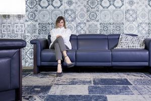 Madame, 3-Sitzer-Sofa aus Leder mit Entspannungsmechanismus