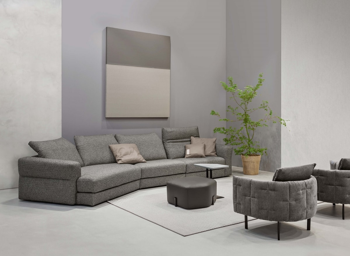 Mia, Modernes Sofa mit abnehmbarem Bezug