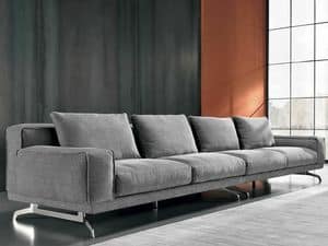 NANDO 2, 4-Sitzer-Sofa, breite Armlehnen und Rckenlehne