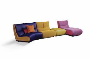 Pongo, Modulares Sofa mit einem verspielten und jugendlichen Look