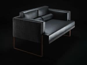 Quid Sofa, Sofa mit einem minimalen Design, Metallbeine