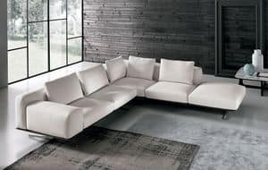 SOFT LEVI 1, Modulares Sofa mit Stoff bezogen