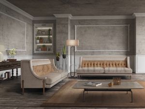 Vanity, Sofa mit Holzbeinen
