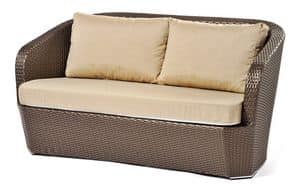 Gardenia Sofa 2p, Sofa in gewebter Kunststoff, Aluminium-Basis, fr den externen Gebrauch