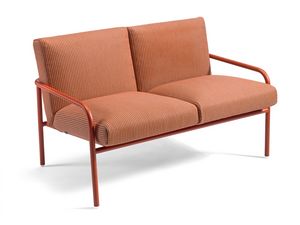 Pilar Sofa, Zweisitzer-Stoffsofa mit Armlehnen