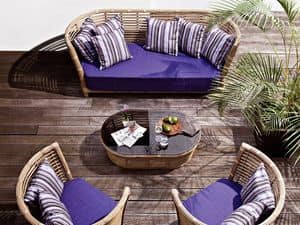 Tonkino Sofa, Gewebte Sofa fr Garten und Terrasse geeignet