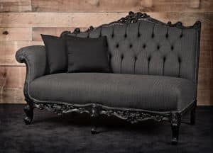Angolo sx Wolle, Sofa, linke Ecke, schwarz lackiert