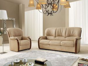 Bellepoque Sofa, Klassisches Sofa mit eleganten Holzdetails