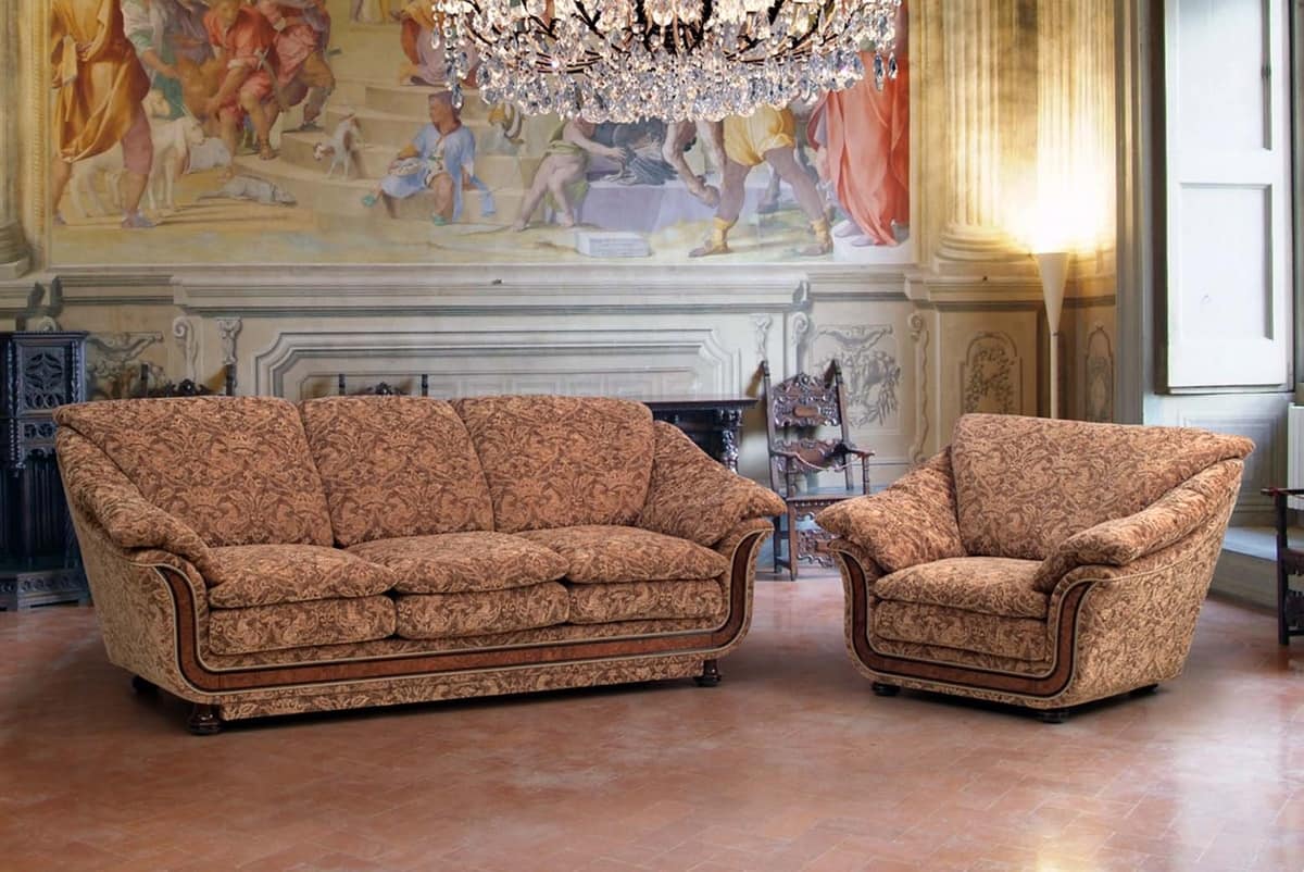 Sofa im klassischen Stil, komplett von Hand in Italien | IDFdesign