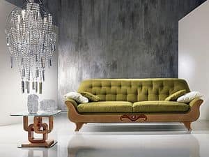 DI13 Cherubino Sofa, Sofa Klassiker mit zurück gesteppt, für moderne Salons