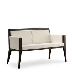 EXECUTIVE/D, Moderne Polsterholz Sofa fr Bro
