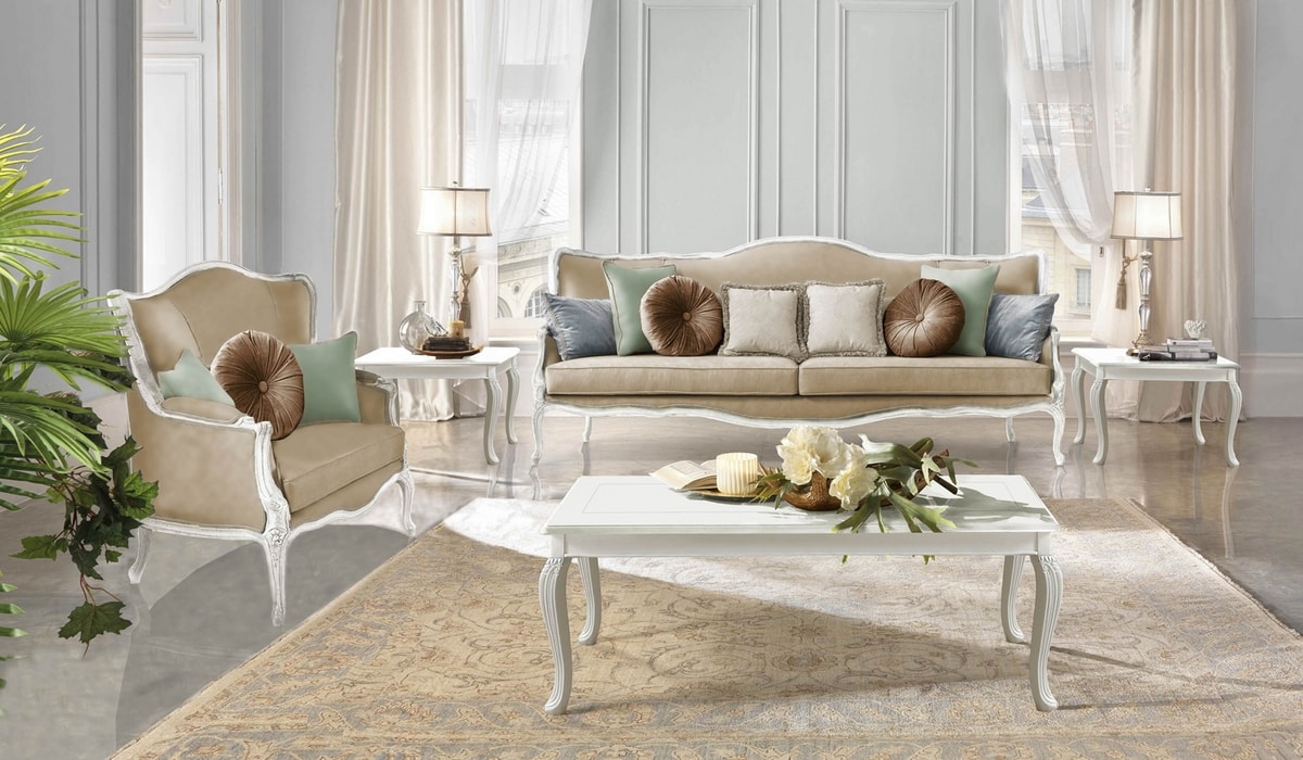 Giulietta Art. 3704 - 3705 - 3904 - 3905, Sofa im klassischen Stil