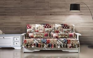 Langawi, Sofa mit abnehmbaren und waschbaren Stoff, rustikalen Stil