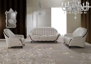 Pompei, Zweisitzer-Sofa, neoklassizistischen Stil, abgerundete Form
