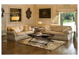 Positano, Klassisches Sofa-Bett, mit abnehmbarem Stoff, Feder zurck