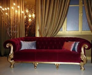 Queen klassischen Stoff, Luxurises Sofa, made in Italy