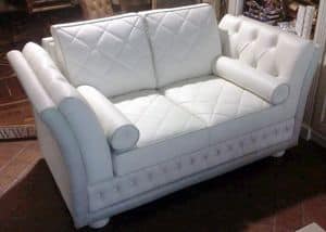 Sofa Raffaello Caccia, Modulares Sofa in Leder, nach Ma
