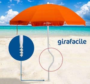 Patentierter Sonnenschirm Girafacile  GF200COT, Umbrella maximalen Sonnenschutz fr den Strand