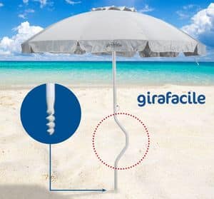 Patentierter Sonnenschirm Girafacile - GF220UVA, Regenschirm mit 2,20 m Durchmesser geeignet fr den Strand