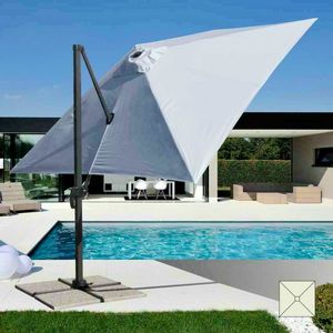 Professionelle Aluminium-Garten Schirm  PA303UFR, Regenschirm mit Arm, fr Schwimmbder und Restaurants im Freien