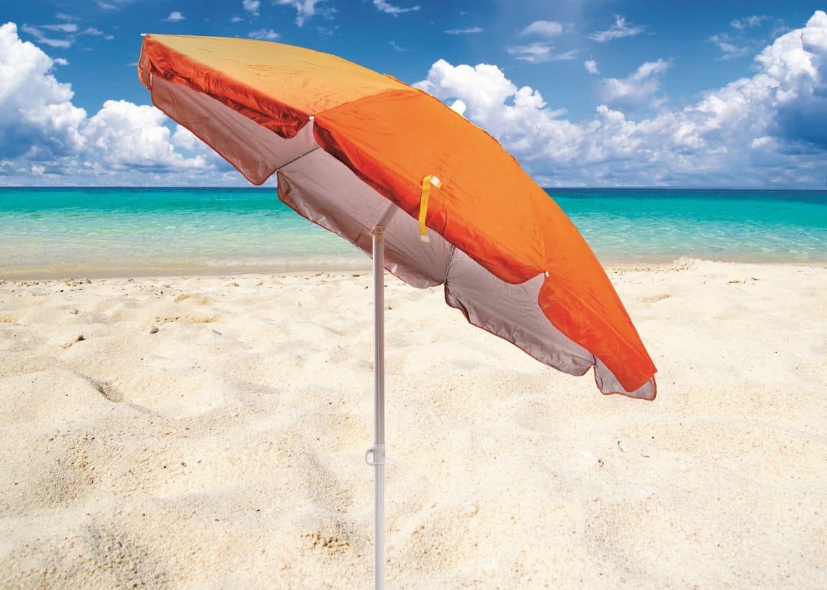 Sonnenschirm mit UVA- und UVB- Schutz für den Strand geeignet