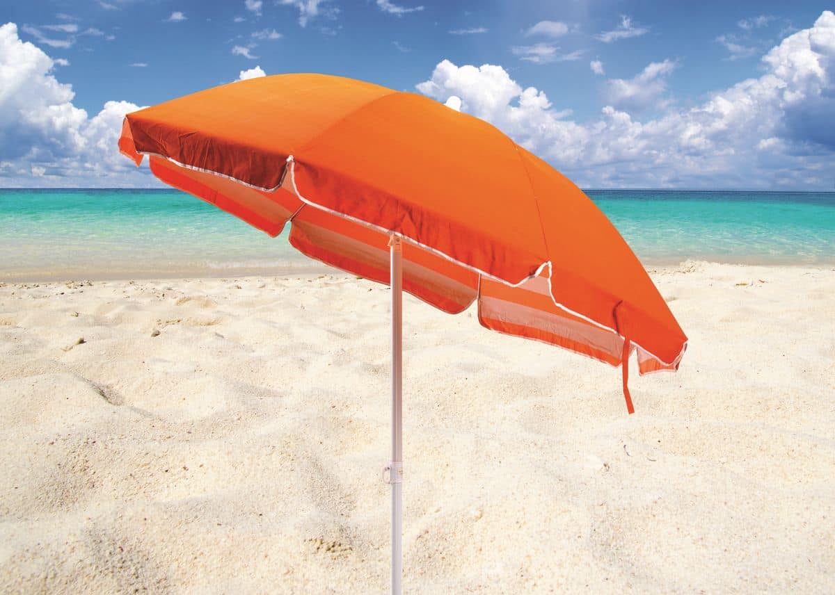 Parasol in Stahl und Stoff für den Strand geeignet