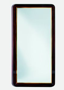 Art. W07 glänzend glänzendes Makasar-Ebenholz, Spiegel mit Ebenholzrahmen
