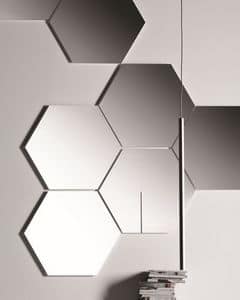Geometrika hexagonal, Modulare sechseckigen Spiegel, ungerahmt
