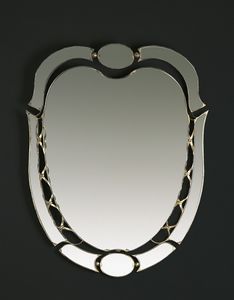 HF2007MI, Ovaler Spiegel mit goldenen Oberflächen