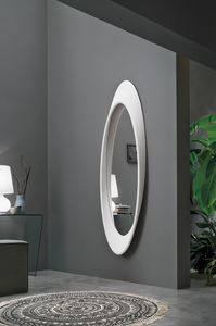 PLEASURE SS400, Ovaler Spiegel mit Rahmen aus Polyurethan