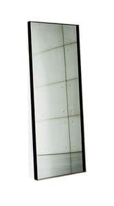Visual rectangular, Rechteckiger Spiegel mit lackiertem Metall, fr ffentliche oder private Nutzung