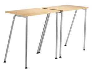 GIKO 750, Einfachen rechteckigen kleinen Tisch mit Metallsockel