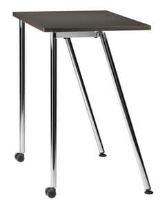GIKO 750 R, Kleinen Tisch mit Metallgestell mit Rädern, für Schulen und Büros