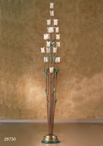 Art. 26730 Butterfly, Stehlampe mit dekorativen Blumen in Muranoglas