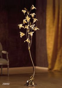 Art. 29820 Jolie, Stehlampe mit floralen Glasdekorationen