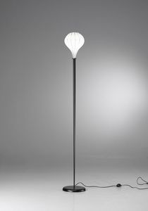 Auriga Rp403-180, Stehlampe in schwarzem Metall und weiem Glas