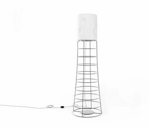 ET, Eisenstablampe, Lampenschirm aus Kunststoff