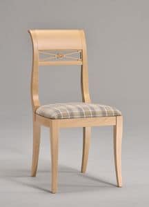 EVA Stuhl 8016S, Stuhl mit gepolstertem Sitz, in Buche, Webmuster
