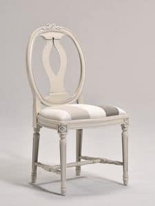 GUSTAVIA chair 8116S, Gustavian Stil Stuhl mit Rckenlehne oval