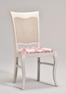 MILUNA chair (with cane) 8127S, Klassischer Stuhl mit gepolstertem Sitz und Rckenlehne